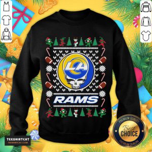 Los Angeles Rams Grateful Dead Ugly Christmas Sweater Sweatshirt- Design By Teeshirtcat.com