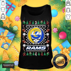Los Angeles Rams Grateful Dead Ugly Christmas Sweater Tank Top- Design By Teeshirtcat.com