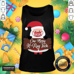 Santa Claus Face Mask 2020 One Merry X-Ray Tech Christmas Tank Top- Design By Teeshirtcat.com