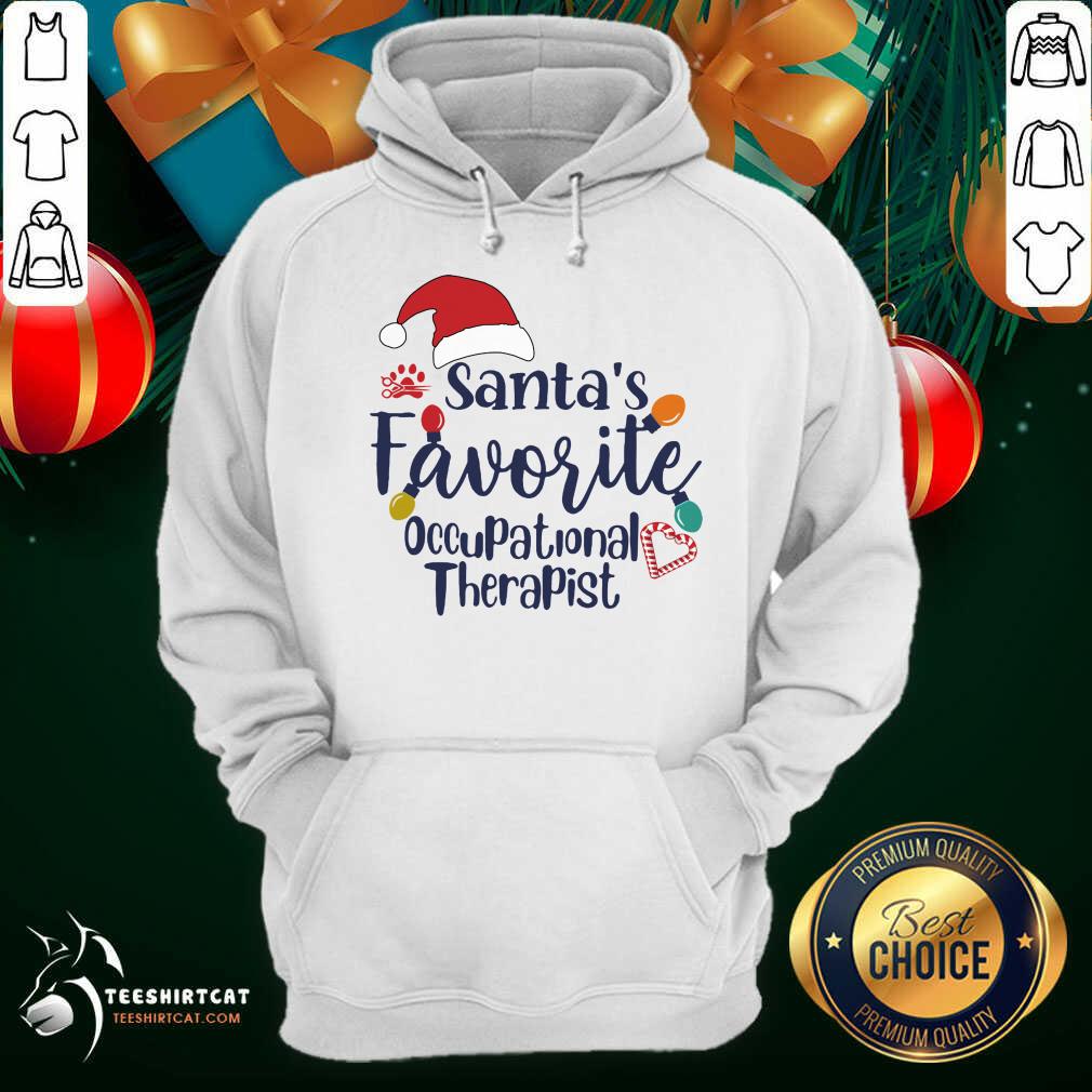 Santa's Favorite Occupational Therapist Hoodie- Design By Teeshirtcat.com