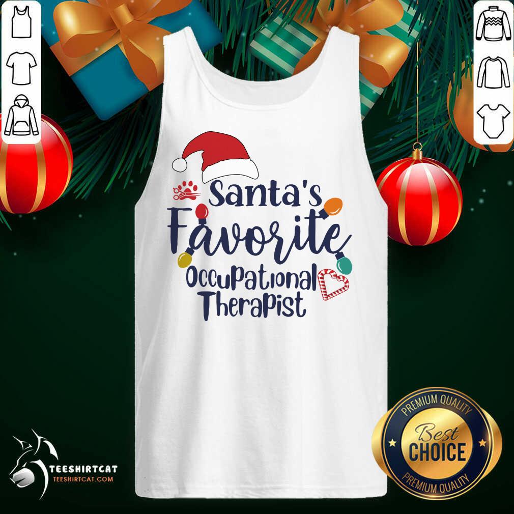 Santa's Favorite Occupational Therapist Tank Top- Design By Teeshirtcat.com