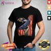Baltimore Ravens Logo And American Flag Drop 2021 Shirt