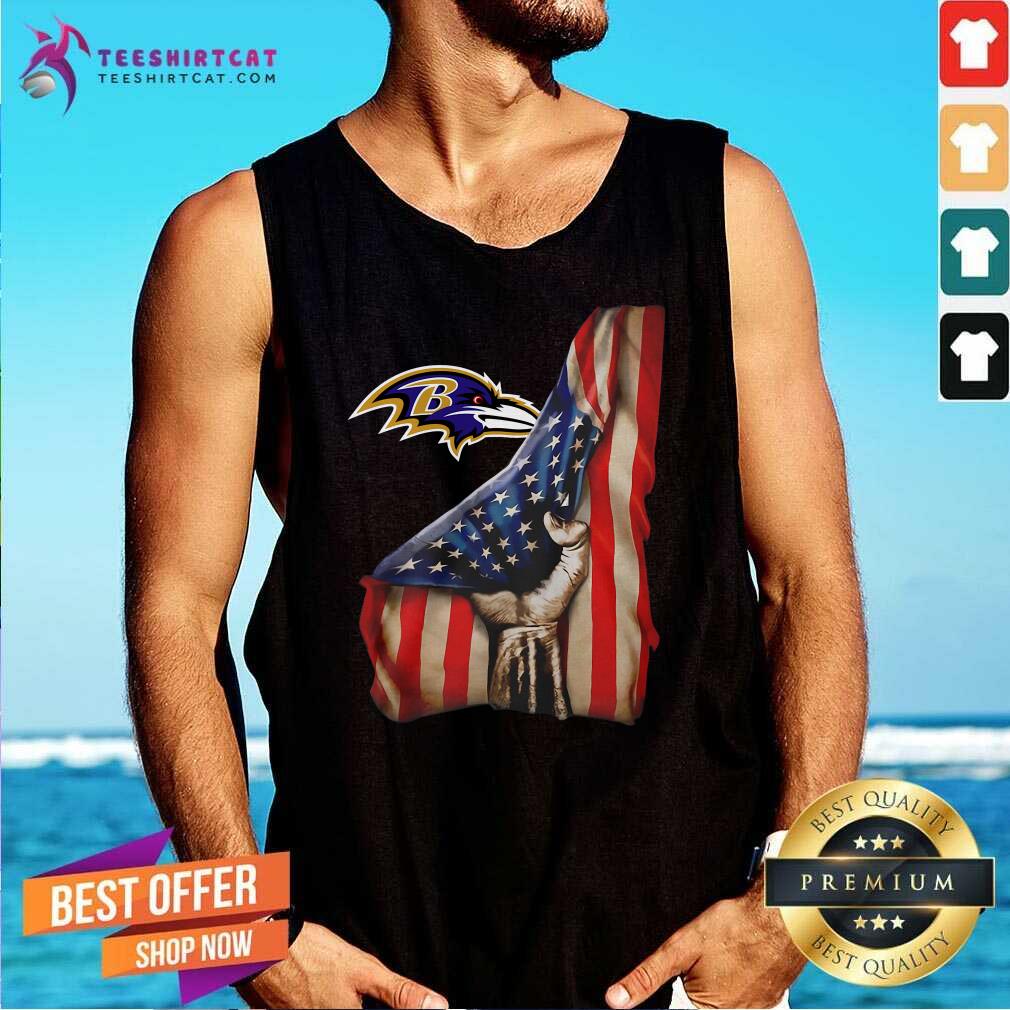 Baltimore Ravens Logo And American Flag Drop 2021 Tank Top Baltimore Ravens Logo And American Flag Drop 2021 Tank Top