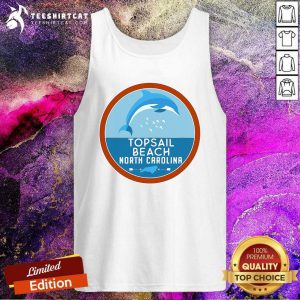 Cute Topsail Beach North Carolina NC Dolphin Lover Tank Top