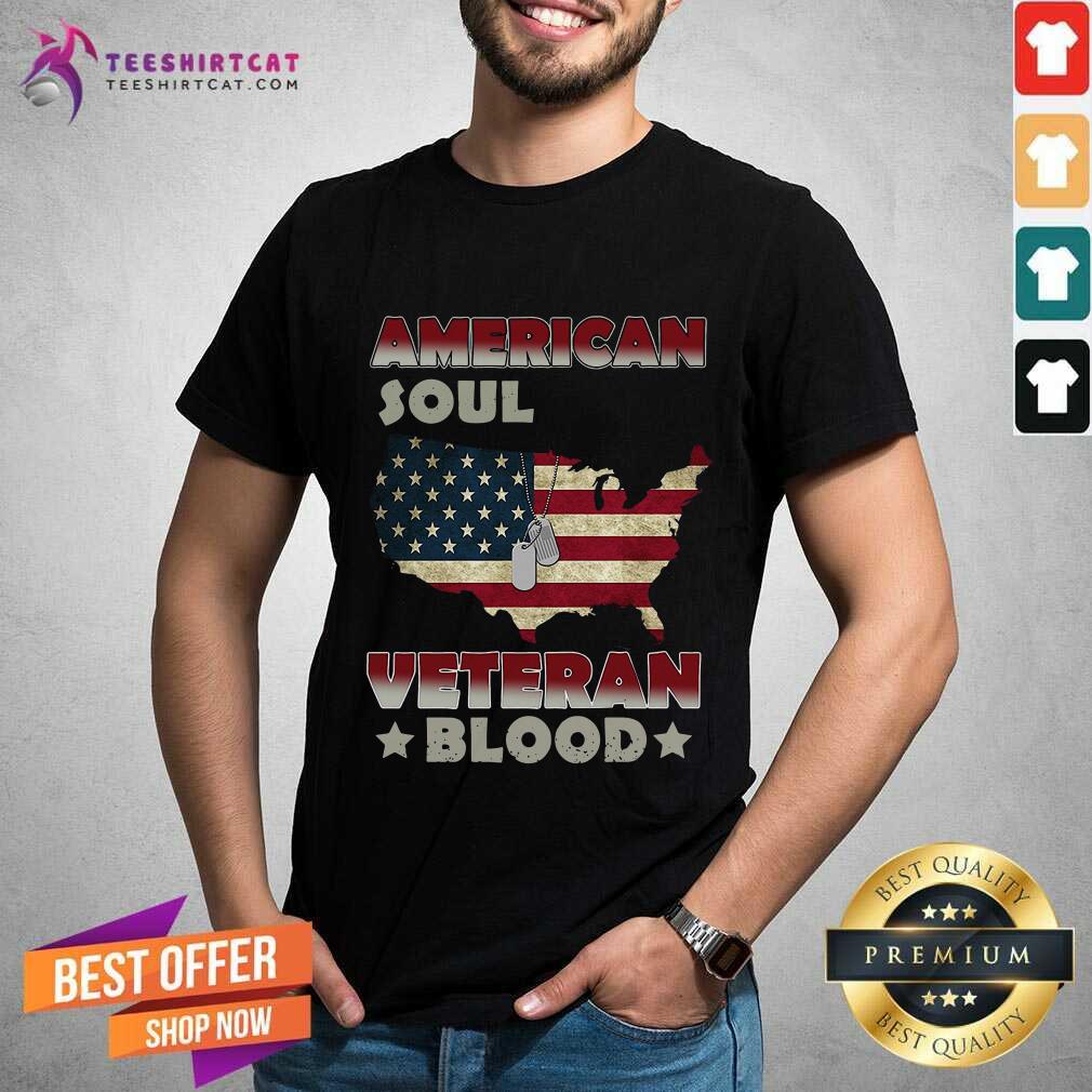 American Flag Soul Veteran Blood Shirt