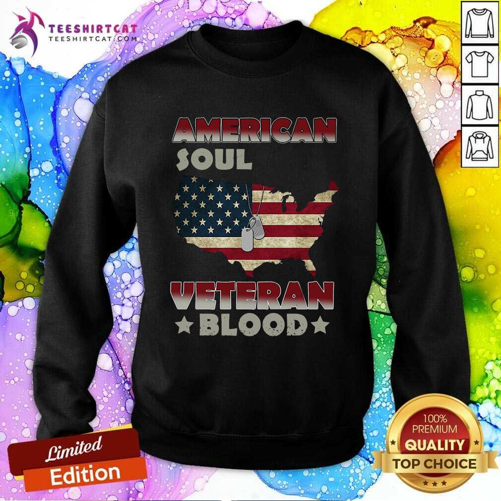 American Flag Soul Veteran Blood Sweatshirt American Flag Soul Veteran Blood Sweatshirt