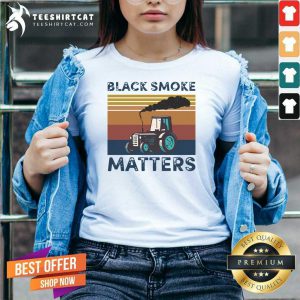 Black Smoke Matter Vintage V Neck