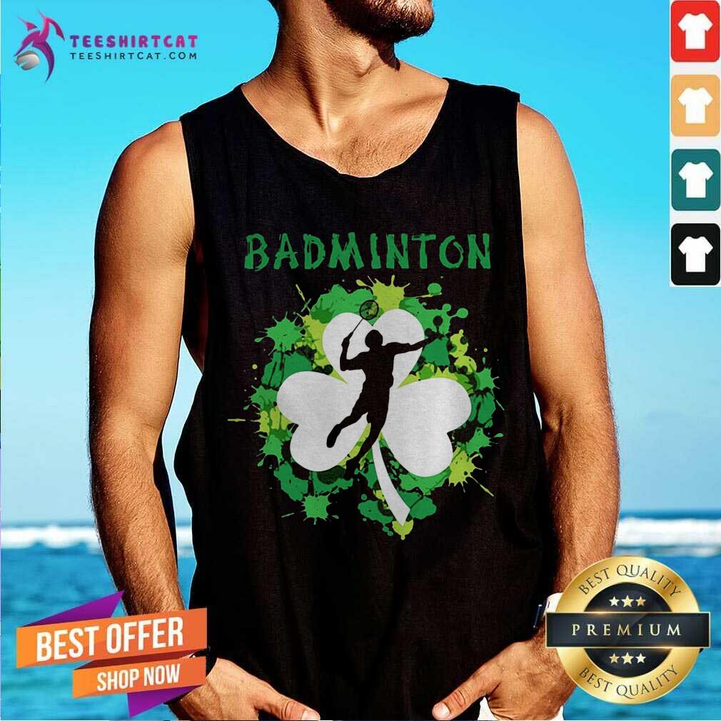 Badminton Shamrock Irish St Pattys Day Sport Tank Top - Design By Teeshirtcat.com Badminton Shamrock Irish St Pattys Day Sport Tank Top - Design By Teeshirtcat.com