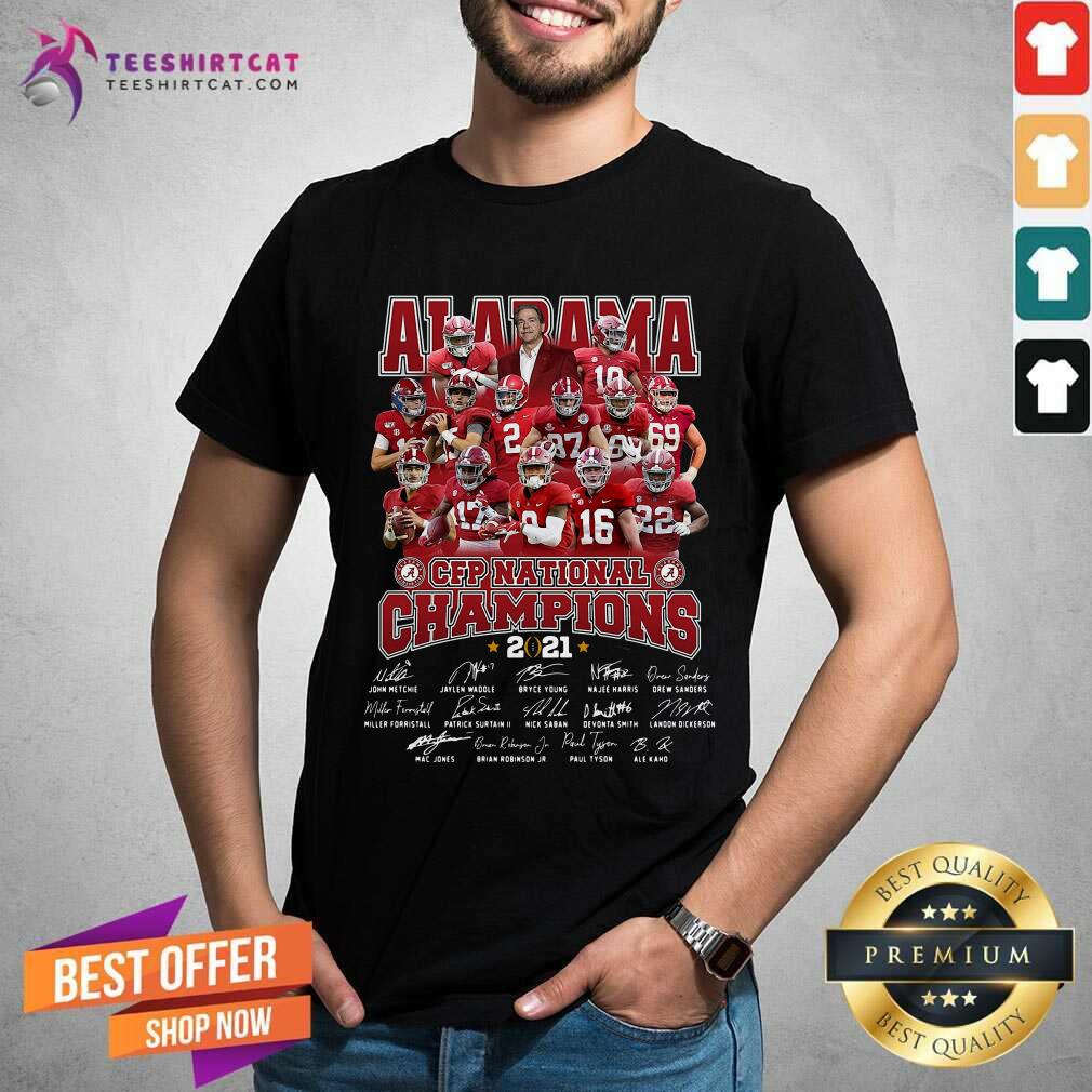 Alabama Crimson Tide CFP National Champions 2021 Signatures Shirt