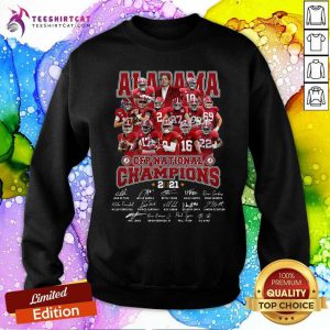 Alabama Crimson Tide CFP National Champions 2021 Signatures Sweatshirt