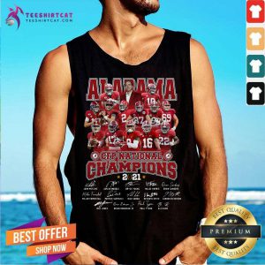 Alabama Crimson Tide CFP National Champions 2021 Signatures Tank Top