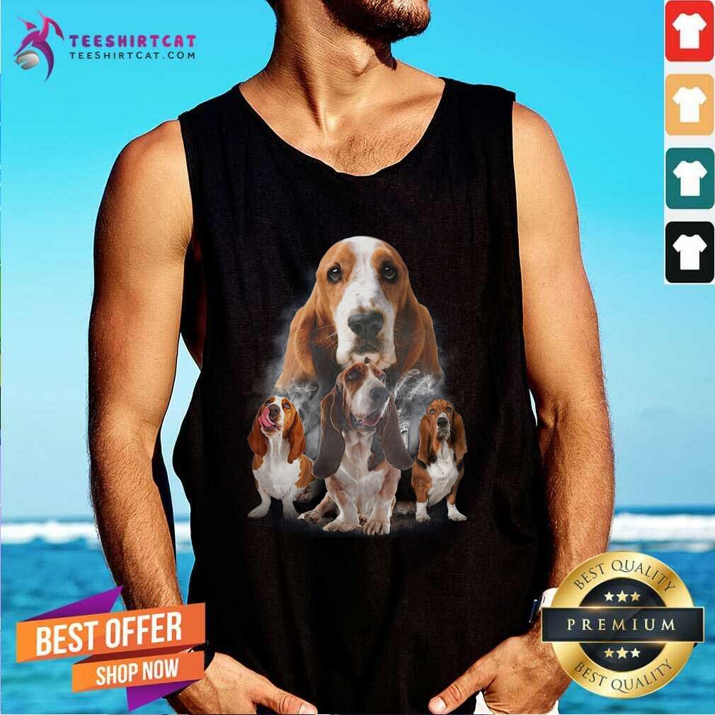Basset Hounds Smoke Happy 2021 Tank Top Basset Hounds Smoke Happy 2021 Tank Top