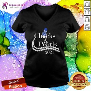 Chuck And Pearls 2021 Kamala Harris Funny V Neck