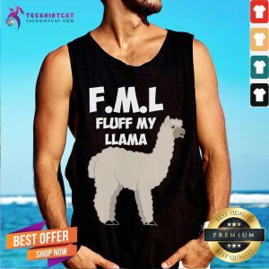 FML Fluff My Llama Tank Top- Design By Teeshirtcat.com