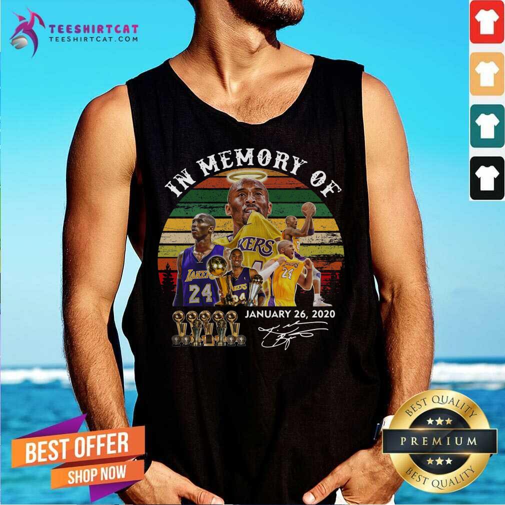 In Memory Of Kobe Bryant January 26 2020 Signature Vintage Tank Top In Memory Of Kobe Bryant January 26 2020 Signature Vintage Tank Top