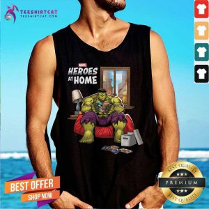 Marvel Heroes At Home Hulk Tank Top- Design By Teeshirtcat.com