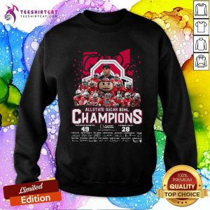 Allstate Sugar Bowl Champions Ohio State Buckeyes 49 28 Clemson Tigers Signatures Sweatshirt - Design By Teeshirtcat.com