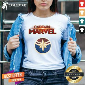 Best Captain Marvel V Neck- Design By Teeshirtcat.com
