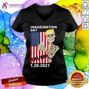 Inauguration Day January 20 2021 Trump Pence V Neck - Design By Teeshirtcat.com