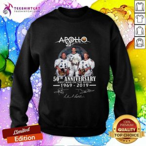 Apollo Next Giant Leap 52 Years Thank You For The Memories Signatures Sweatshirt - Design By Teeshirtcat.com