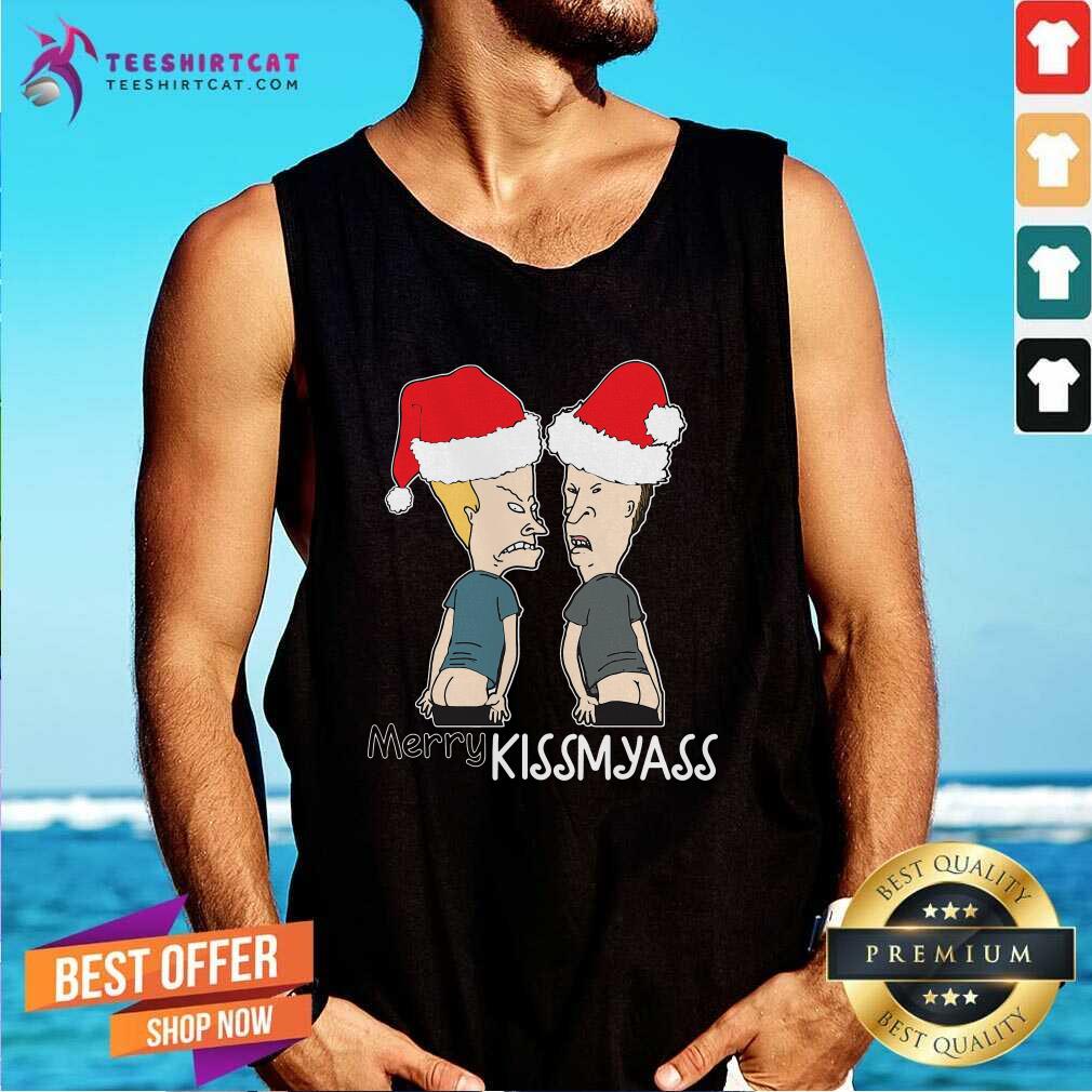 Beavis And ButtHead Merry Kissmyass Christmas Tank Top Beavis And ButtHead Merry Kissmyass Christmas Tank Top