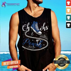 Kamala Harris Chucks And Pearls 2021 Diamond Tank Top