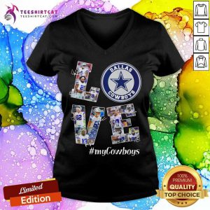 Love Dallas Cowboys MyCowboys Signatures V Neck - Design By Teeshirtcat.com