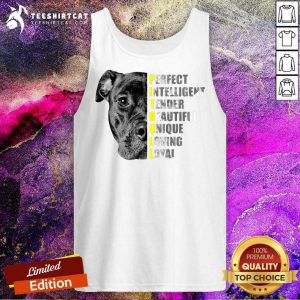 Pit Bull Perfect Intelligent Tender Beautiful Unique Loving Loyal Tank Top