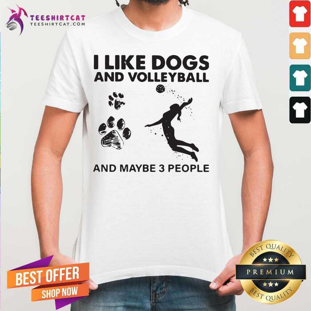 I Like Dogs And Volleyball And Maybe 3 People Shirt