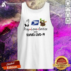 Original Pray Love Sanitize Baby Yoda Fight Coronavirus And Survived Covid19 Tank Top