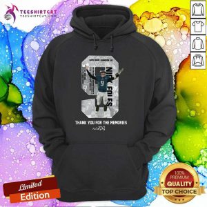 Nick Foles Eagles Thank You For The Memories Signature Hoodie - Design By Teeshirtcat.com