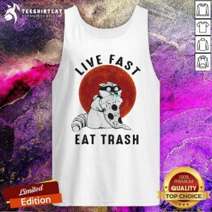 Fox Live Fast Eat Trash Vintage Tank Top