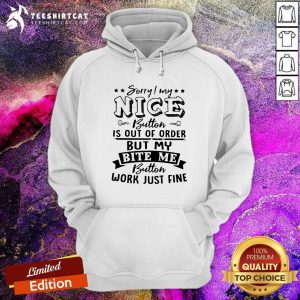 Sorry My Nice Button Is Out Of Order But My Bite Hoodie