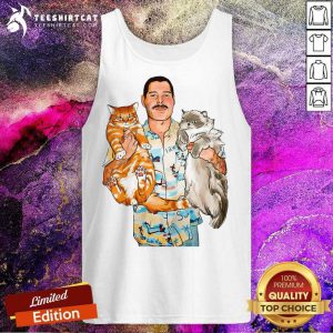 Freddie Mercury Hug Cats Tank Top- Design By Teeshirtcat.com