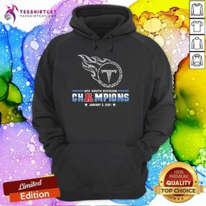 Tennessee Titans Afc South Division Champions January 3 2021 Hoodie- Design By Teeshirtcat.com