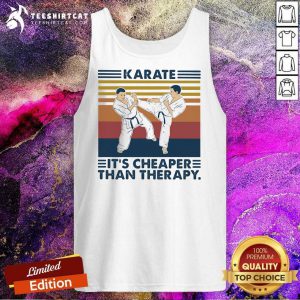 Karate It Is Cheaper Than Therapy Vintage Tank Top - Design By Teeshirtcat.com