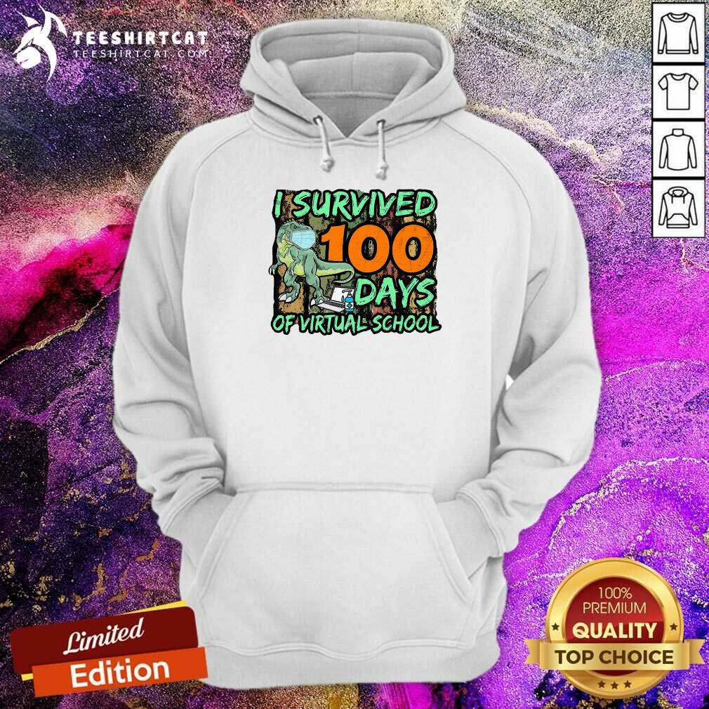 Dinosaurs Mask I Survived 100 Days Of Virtual School Hoodie Dinosaurs Mask I Survived 100 Days Of Virtual School Hoodie - Design By Teeshirtcat.com
