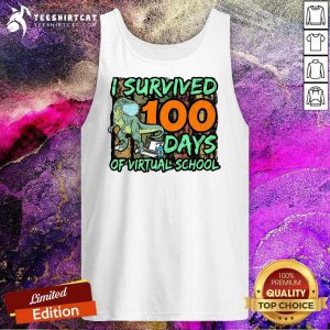 Dinosaurs Mask I Survived 100 Days Of Virtual School Tank Top - Design By Teeshirtcat.com