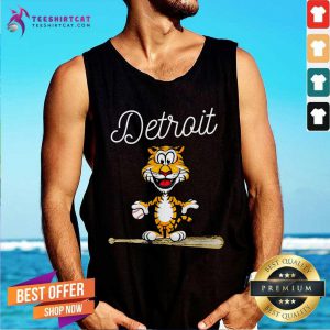 Baseball Distressed Tiger Mascot Tank Top - Design By Teeshirtcat.com