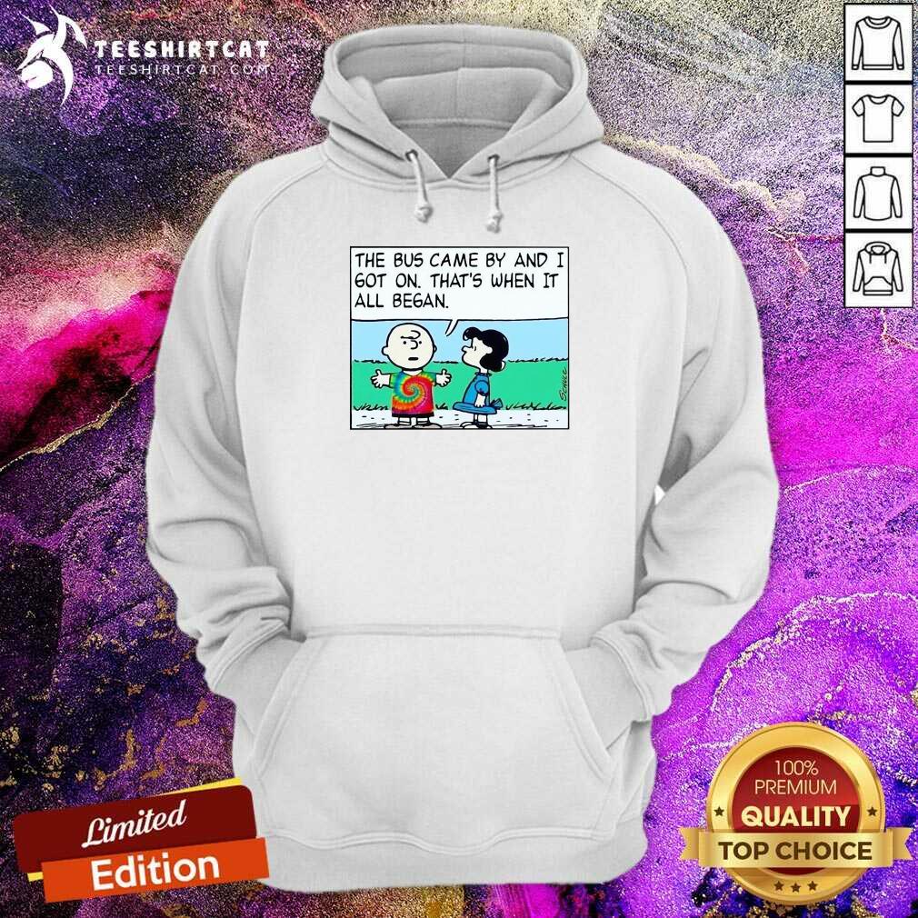 Charlie Brown And Sally The Bus Came By And I Got On Thats When It All Began Shirt Charlie Brown And Sally The Bus Came By And I Got On Thats When It All Began Shirt - Design By Teeshirtcat.com
