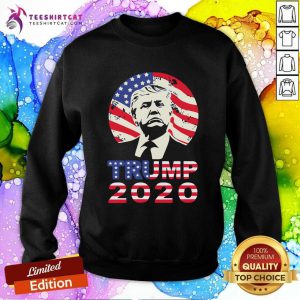 Donald Trump 2020 American Flag Sweatshirt - Design By Teeshirtcat.com