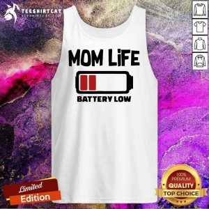 Mom Life Battery Low Tank Top - Design By Teeshirtcat.com