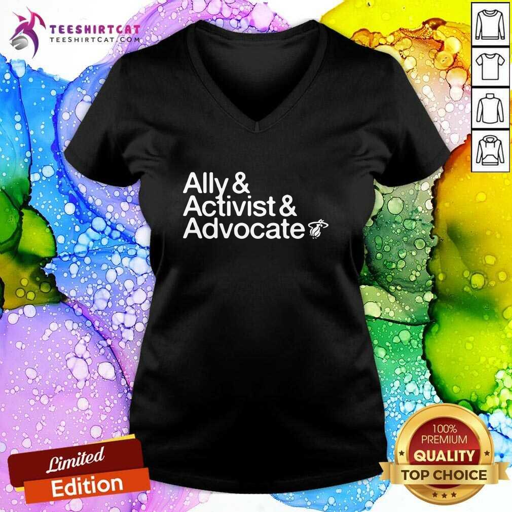 Ally And Activist And Advocate V-neck Ally And Activist And Advocate V-neck - Design By Teeshirtcat.com