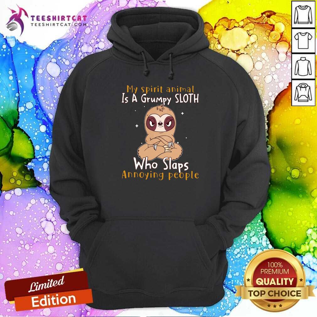 Lovely My Spirit Animal Is A Grumpy Sloth Who Slaps Annoying People Hoodie Lovely My Spirit Animal Is A Grumpy Sloth Who Slaps Annoying People Hoodie