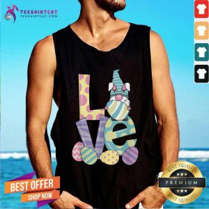Love Bunny Gnome Hug Easter Eggs Happy Easter Day 2021 Tank Top - Design By Teeshirtcat.com