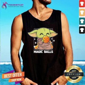 Baby Yoda Magic Balls V-neck - Design By Teeshirtcat.com