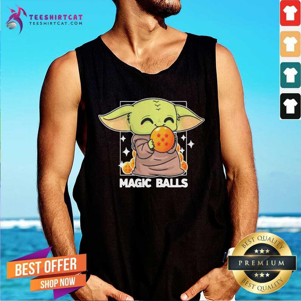 Baby Yoda Magic Balls V-neck - Design By Teeshirtcat.com