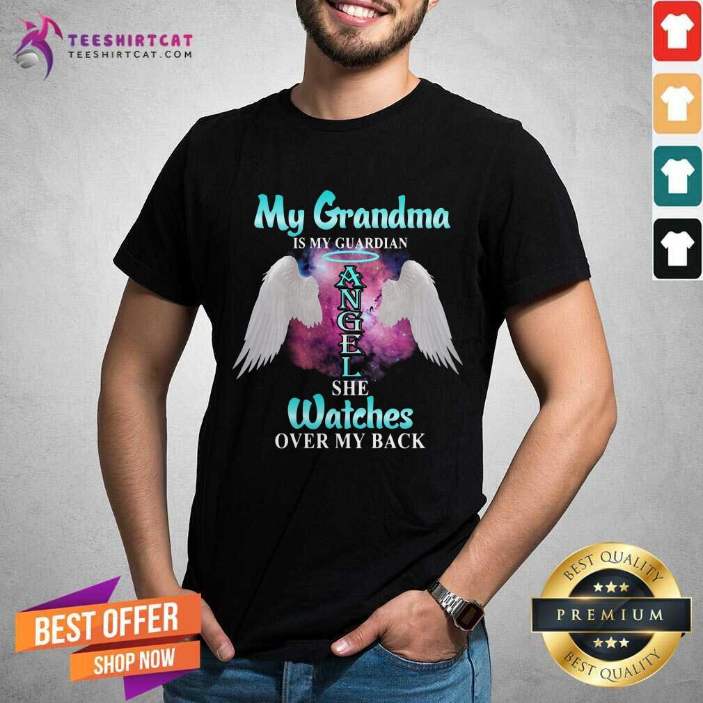 Awesome My Grandma Angel Watch Over My Back Shirt