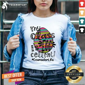 Beautiful My Class Is Egg Cellent Counselor Life V-neck