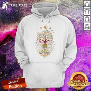 Colorful Phases Moon Retro 60s 70s Vibe Tree Life Hoodie